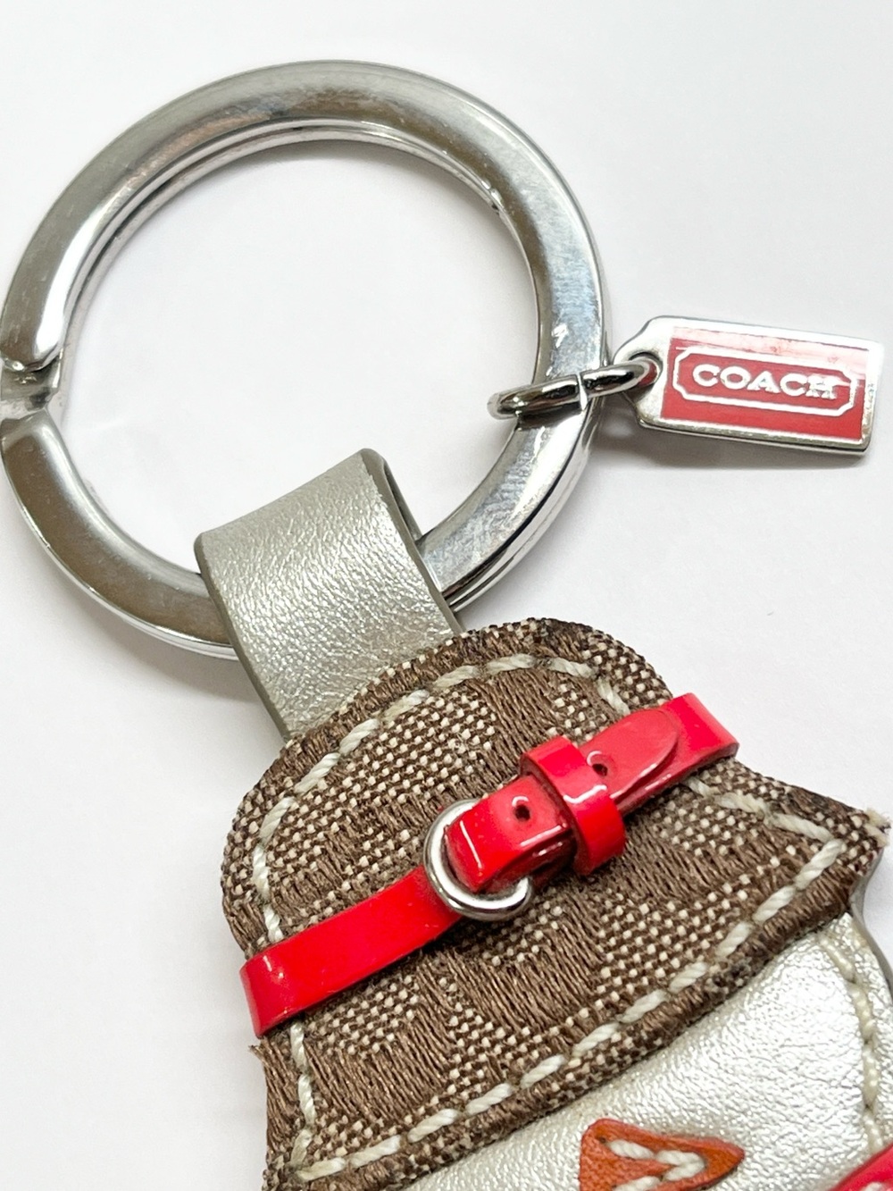 Coach Snowman Key Fob Bag Charm Vintage EUC - Picture 4 of 6